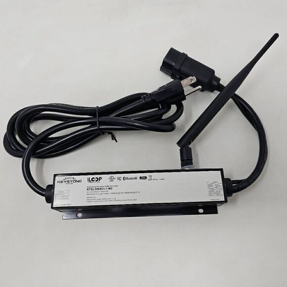 KEYSTONE SMARTLOOP WIRELESS DMX CONTROLLER WITH PLUG 120V BLACK KTSL-DMXC1-1-WC